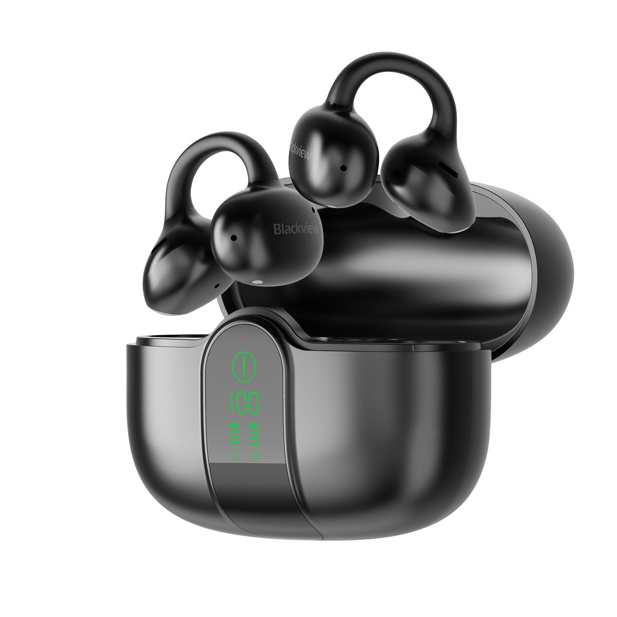 Blackview AirBuds 15 - Auricolari OWS con clip, display LED e Bluetooth 6.0, resistenti all'acqua con certificazione IPX5.