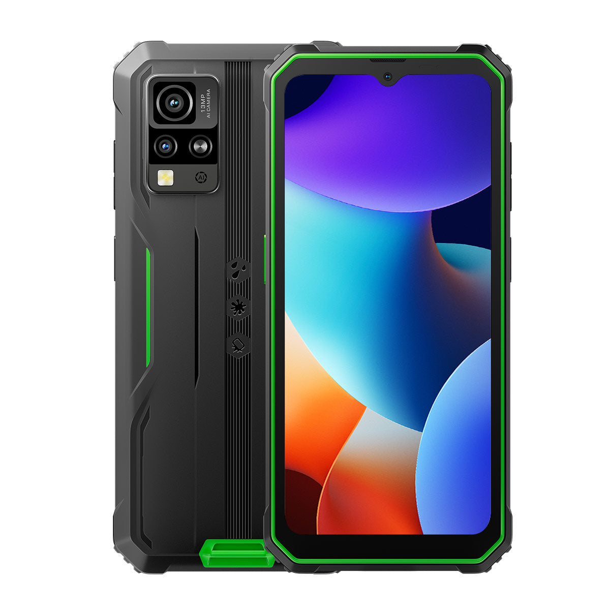 Blackview BV4800 Pro - Cellulare robusto Unisoc T606 Octa-core da 6,56 pollici, 4+128 GB, 5180 mAh, 4G