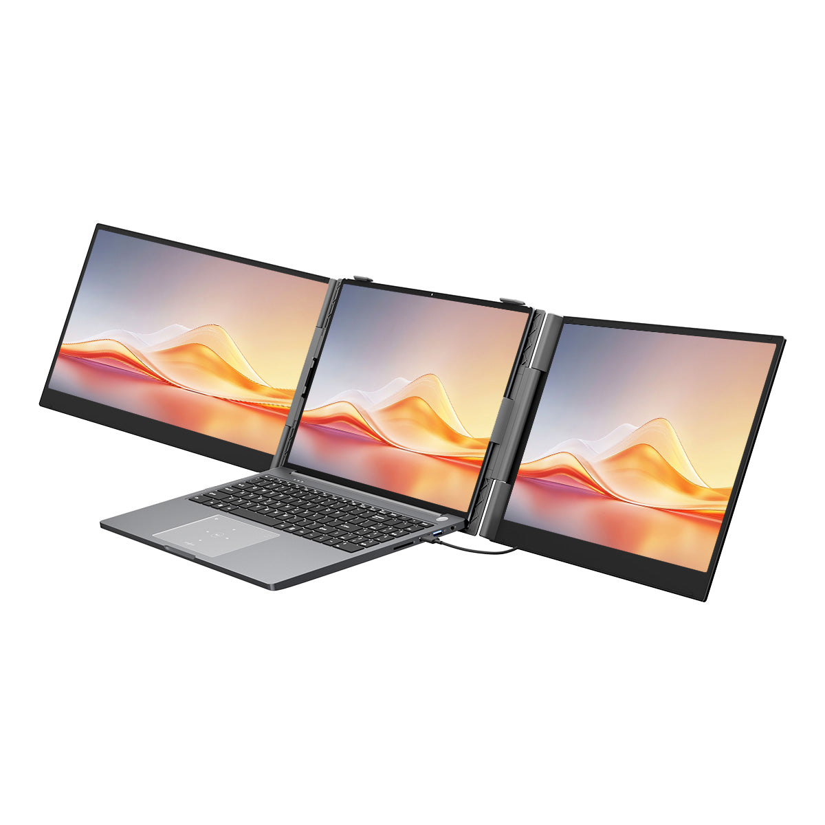 Blackview DCM6 Pro - Espansore Schermo Doppio 14" Portatile – 2 Porte USB-C, Per Laptop, Produttività Ufficio e Gaming