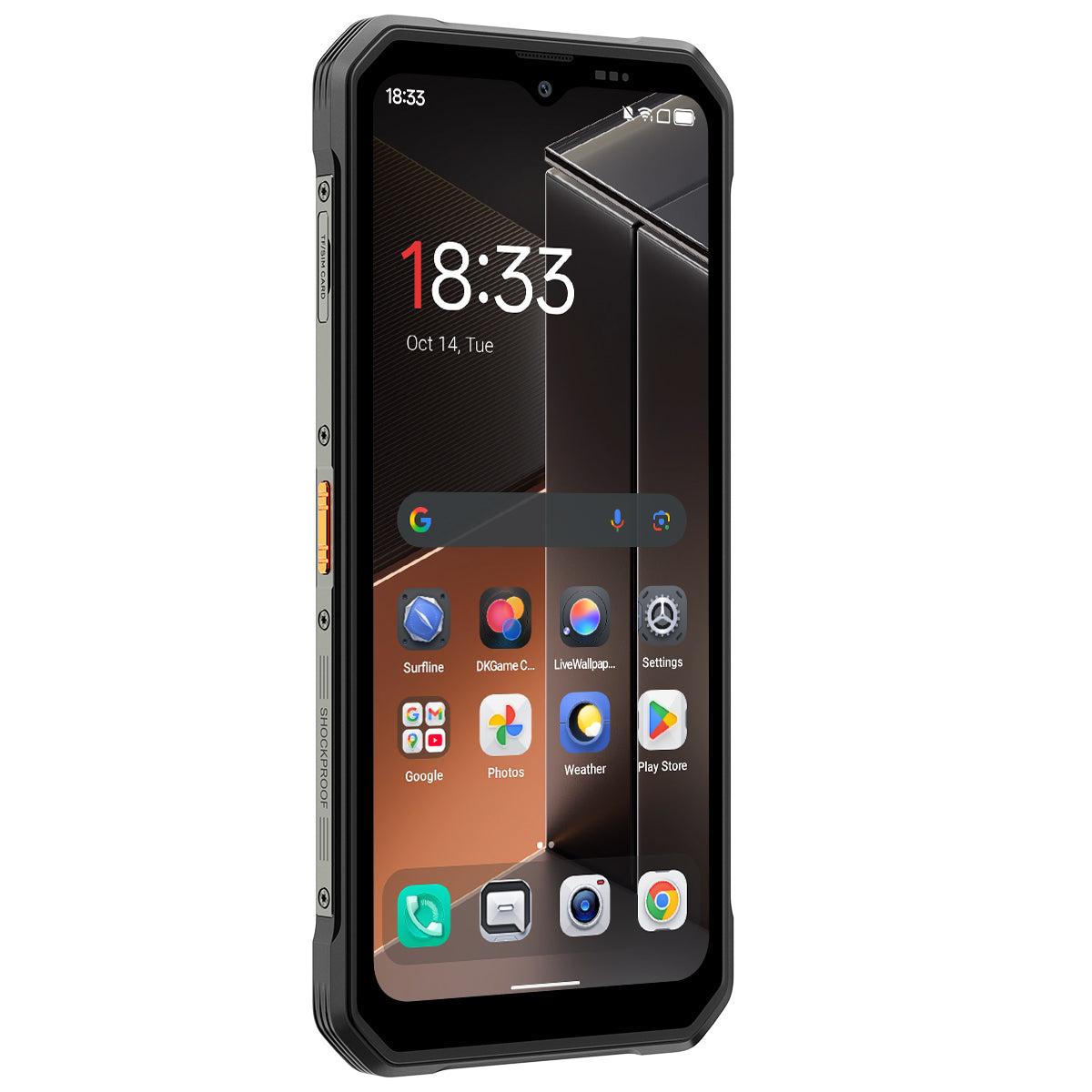 Blackview FORT 100 - Cellulare Robusto 4G Sottile 6,56" – Processore MediaTek Helio G81, 8+128 GB, Batteria 5000 mAh, Fotocamera Doppia 16+13 MP