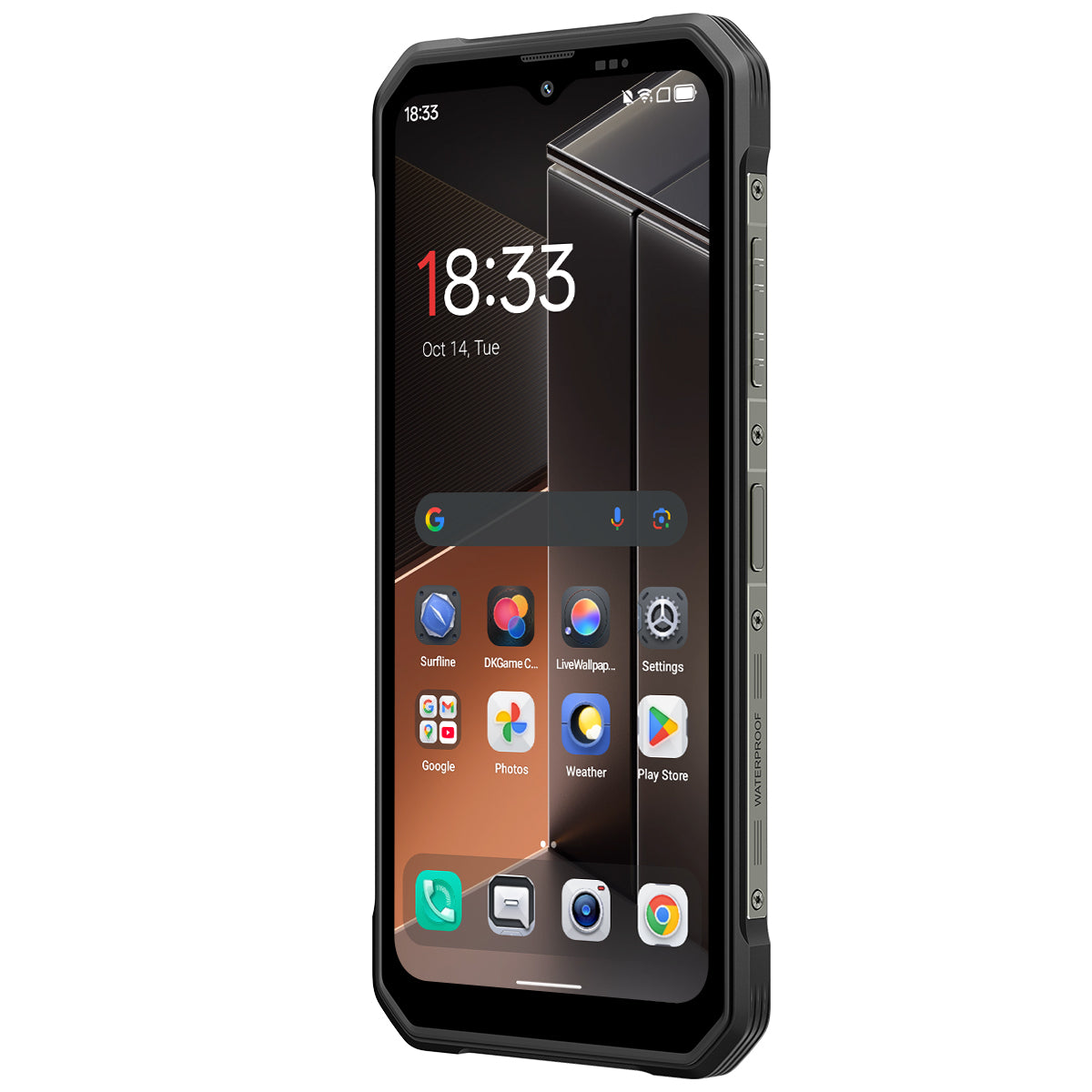 Blackview FORT 100 - Cellulare Robusto 4G Sottile 6,56" – Processore MediaTek Helio G81, 8+128 GB, Batteria 5000 mAh, Fotocamera Doppia 16+13 MP