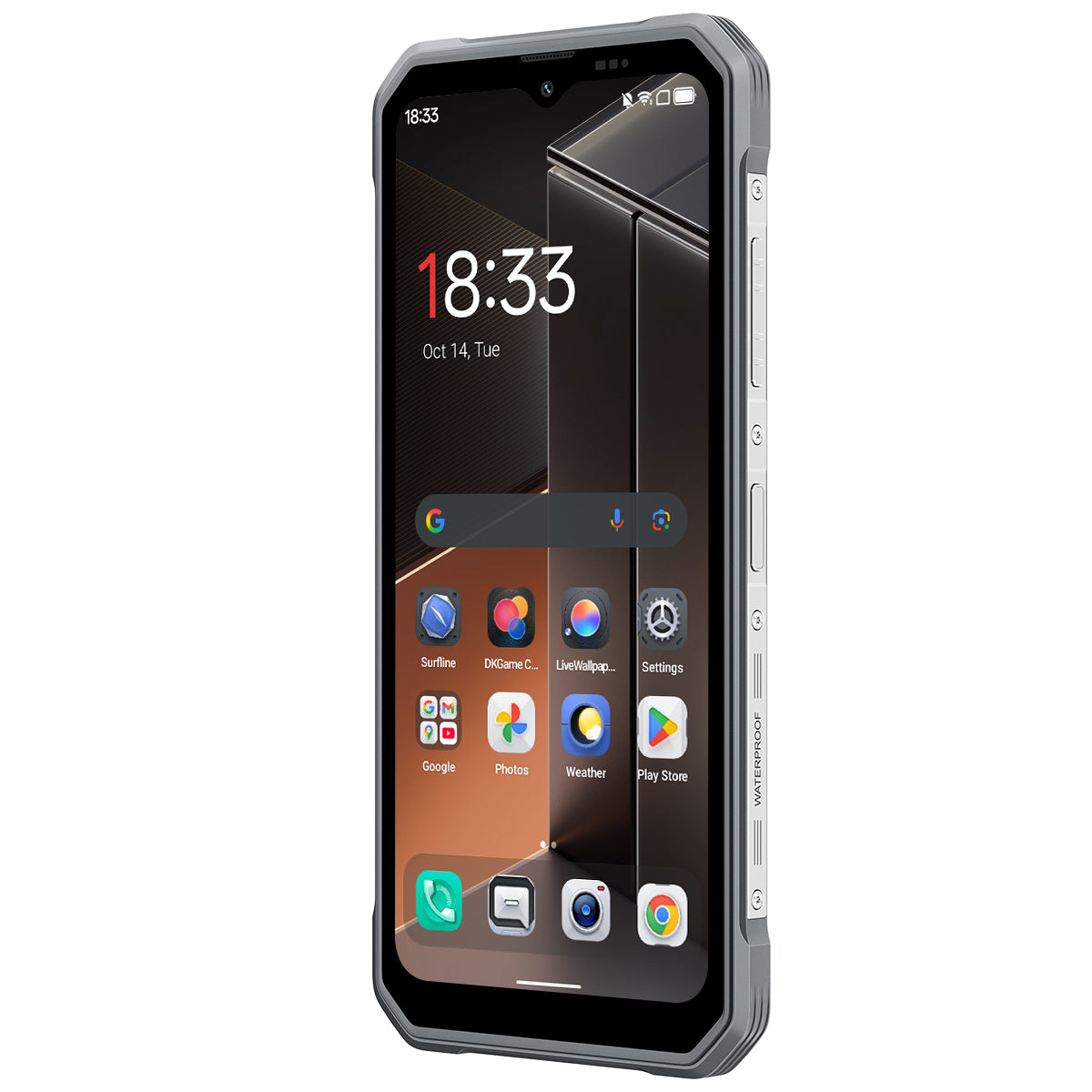 Blackview FORT 100 - Cellulare Robusto 4G Sottile 6,56" – Processore MediaTek Helio G81, 8+128 GB, Batteria 5000 mAh, Fotocamera Doppia 16+13 MP