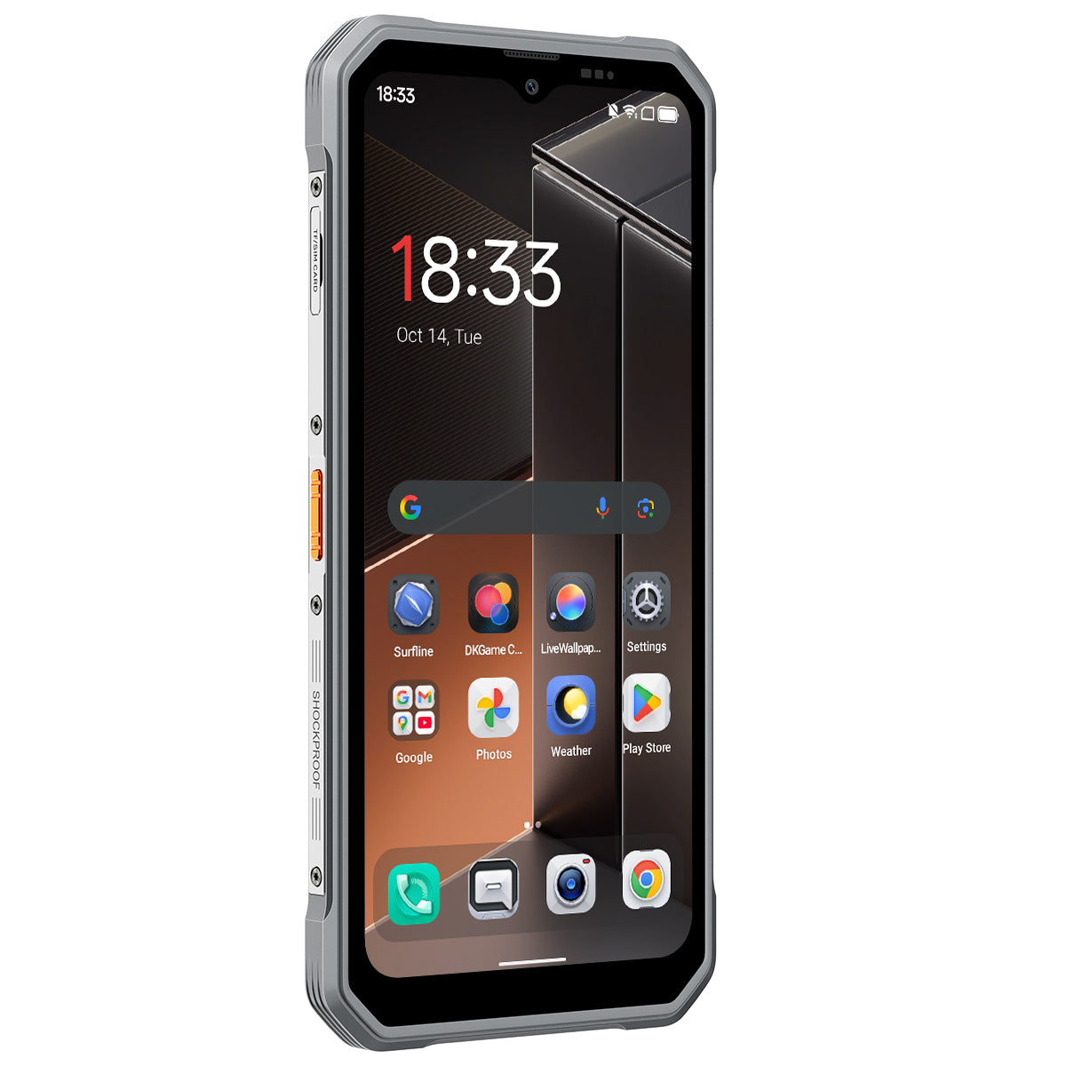 Blackview FORT 100 - Cellulare Robusto 4G Sottile 6,56" – Processore MediaTek Helio G81, 8+128 GB, Batteria 5000 mAh, Fotocamera Doppia 16+13 MP