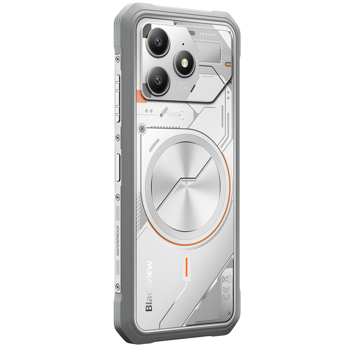 Blackview FORT 100 - Cellulare Robusto 4G Sottile 6,56" – Processore MediaTek Helio G81, 8+128 GB, Batteria 5000 mAh, Fotocamera Doppia 16+13 MP