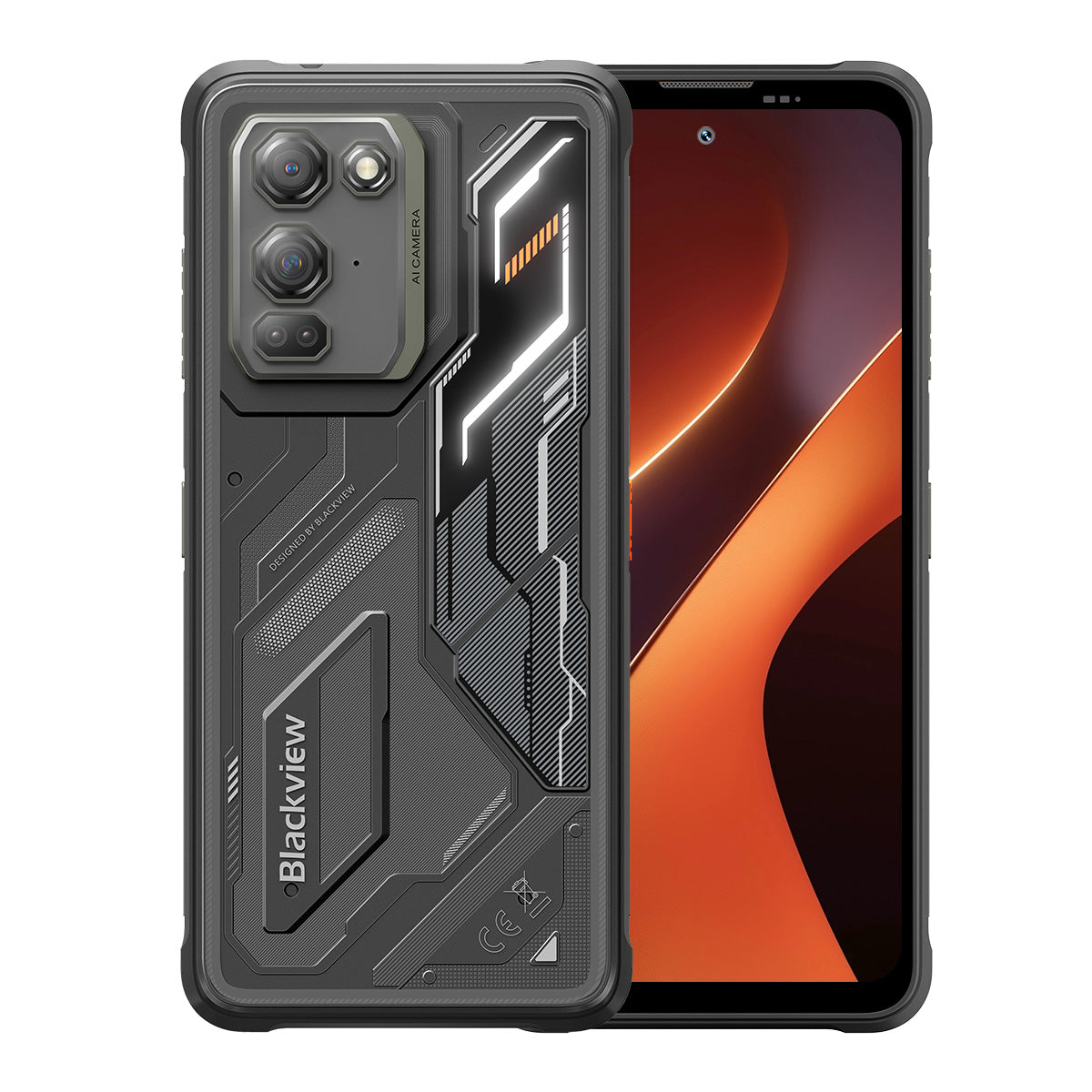 Blackview FORT 200 - Smartphone 4G Robusto con Ricarica Wireless - Schermo 6,78" Helio G100 - Batteria 5000mAh - Doppia Fotocamera Visione Notturna 108MP