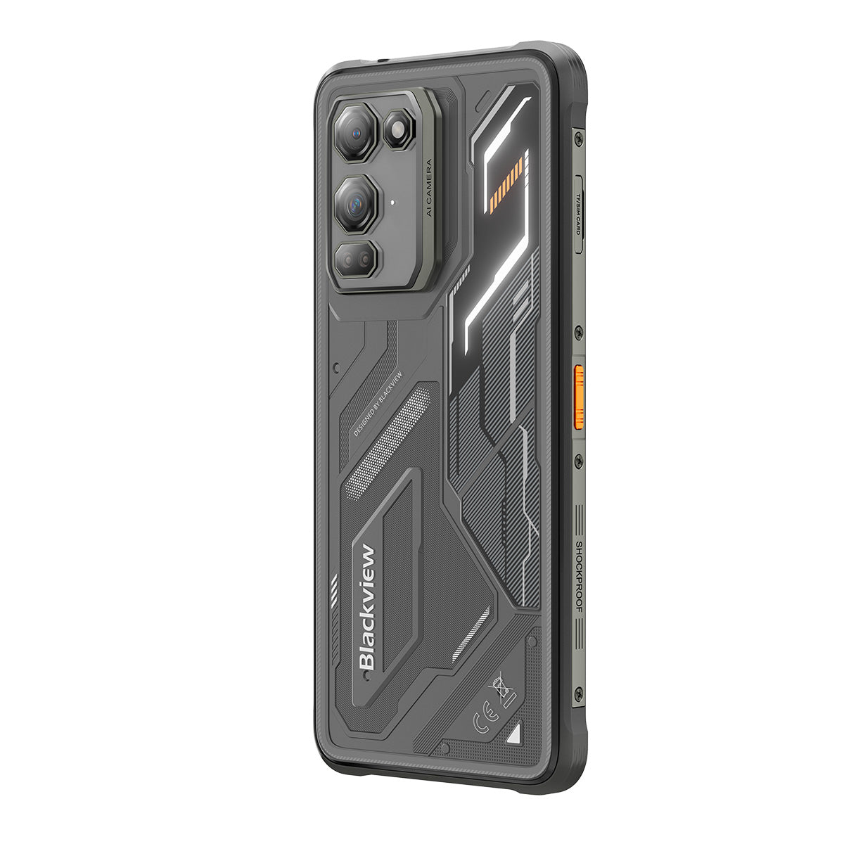 Blackview FORT 200 - Smartphone 4G Robusto con Ricarica Wireless - Schermo 6,78" Helio G100 - Batteria 5000mAh - Doppia Fotocamera Visione Notturna 108MP
