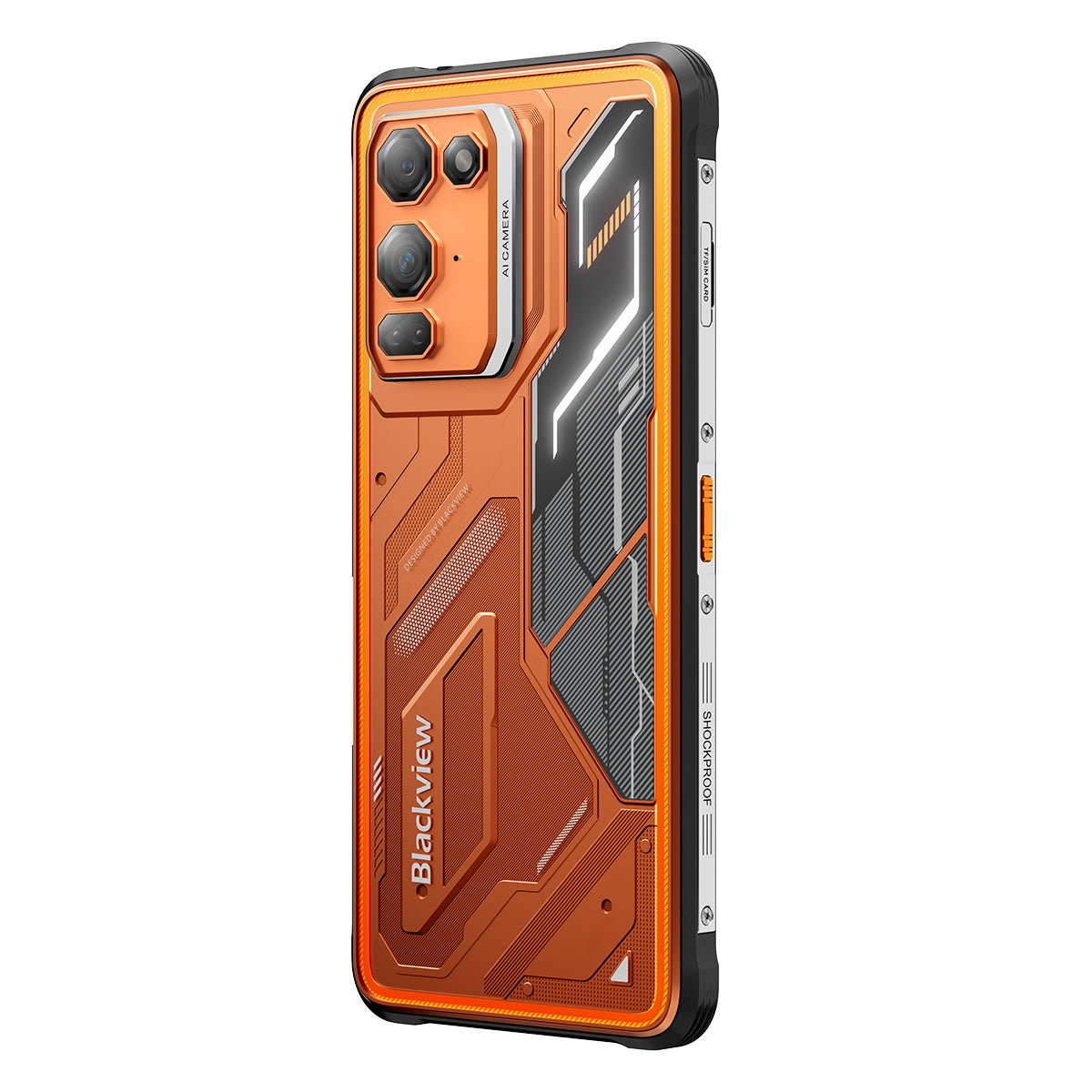 Blackview FORT 200 - Smartphone 4G Robusto con Ricarica Wireless - Schermo 6,78" Helio G100 - Batteria 5000mAh - Doppia Fotocamera Visione Notturna 108MP