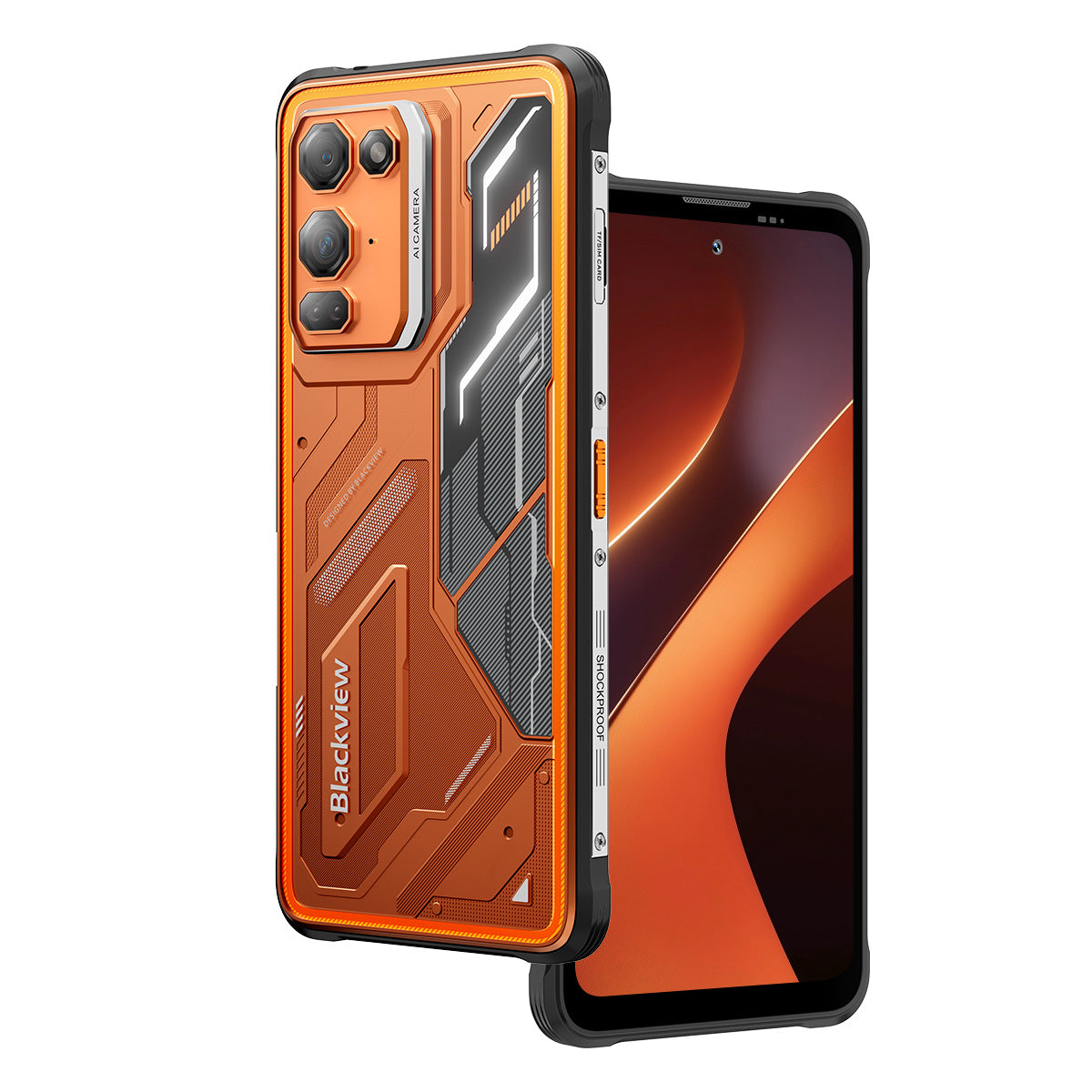 Blackview FORT 200 - Smartphone 4G Robusto con Ricarica Wireless - Schermo 6,78" Helio G100 - Batteria 5000mAh - Doppia Fotocamera Visione Notturna 108MP