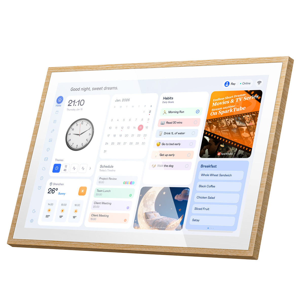 Blackview NEST 10 - Calendario Digitale 10,1" Full HD 1080P – Wi-Fi 6, Display Touch, Modalità Cornice Foto e Agenda Familiare