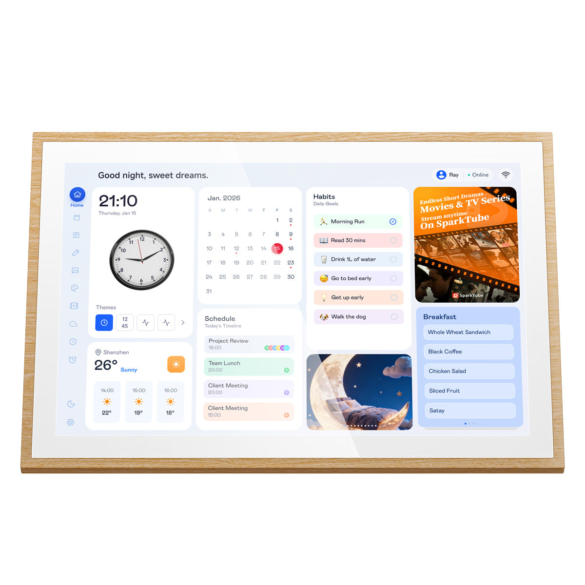 Blackview NEST 10 - Calendario Digitale 10,1" Full HD 1080P – Wi-Fi 6, Display Touch, Modalità Cornice Foto e Agenda Familiare