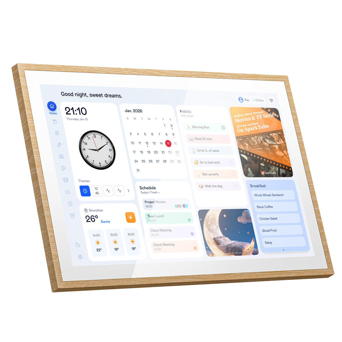 Blackview NEST 10 - Calendario Digitale 10,1" Full HD 1080P – Wi-Fi 6, Display Touch, Modalità Cornice Foto e Agenda Familiare