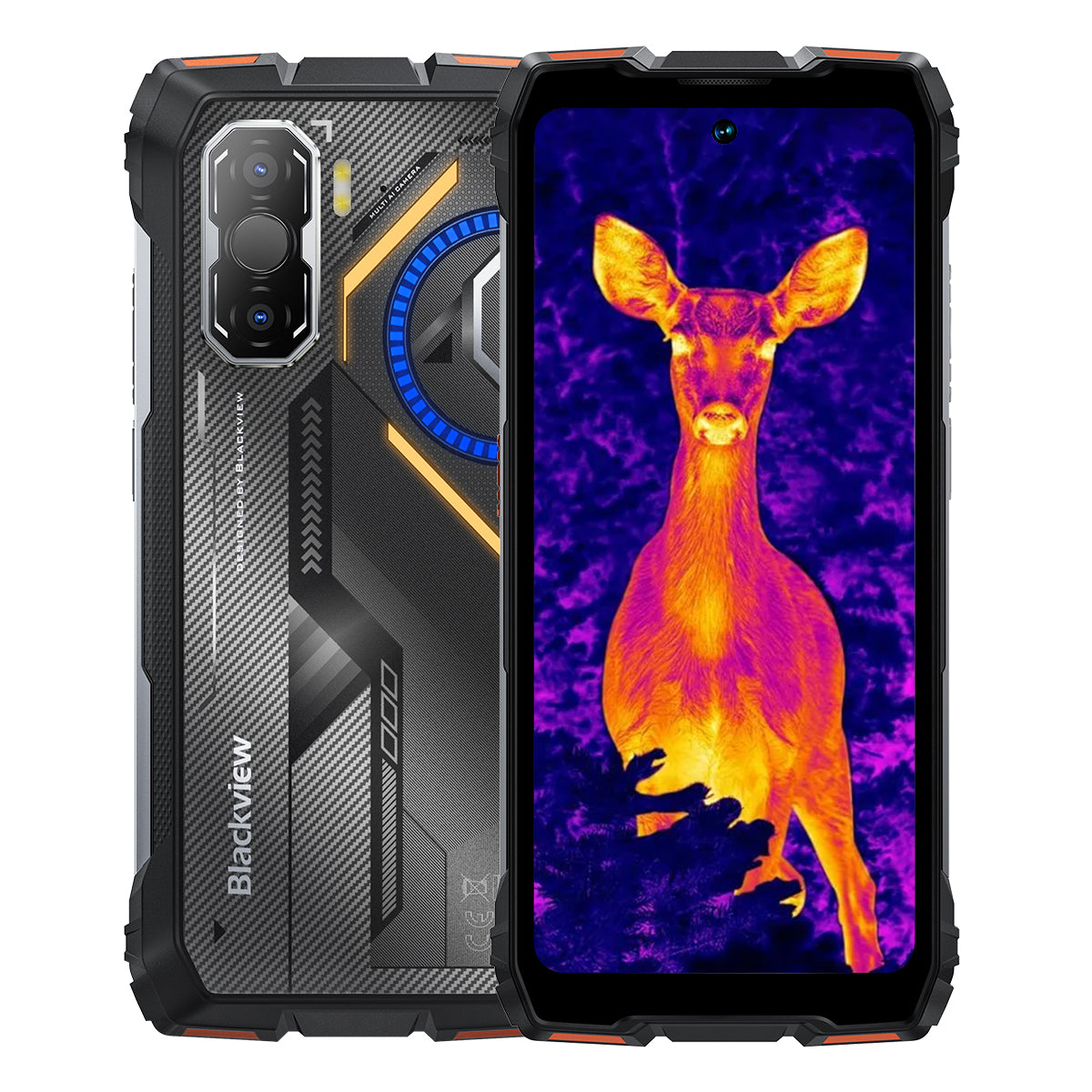 Blackview ROCK 3 - Smartphone Rugged 4G con Termocamera Infrarossi Display 120Hz 6,78" Fotocamera 108MP Torcia 400LM