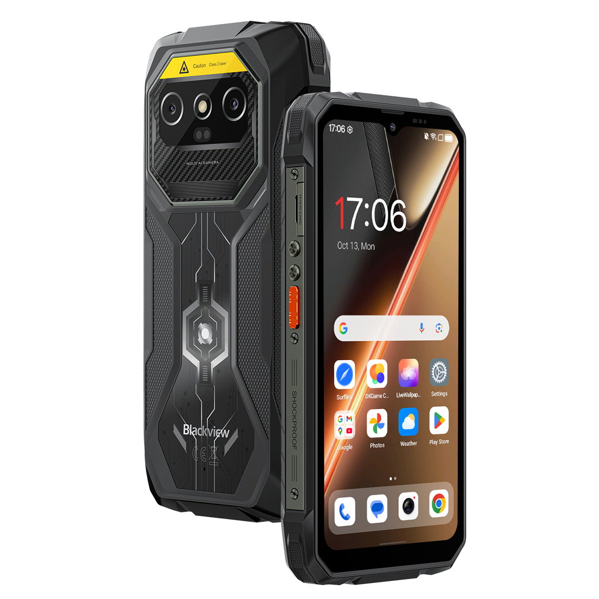 Blackview ROCK 1 Pro - Smartphone professionale robusto con scanner di codici a barre 2D, connettività 4G, display da 6,56 pollici a 90 Hz, batteria da 15000 mAh e fotocamera per visione notturna.