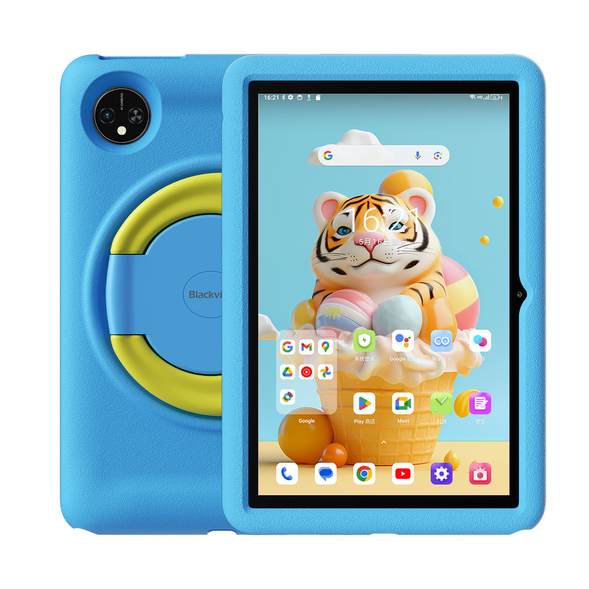 Blackview Tab 80 Kids - Tablet Unisoc Tiger T606 da 10,1 pollici, 7680 mAh, Widevine L1, supporto per bambini, edizione