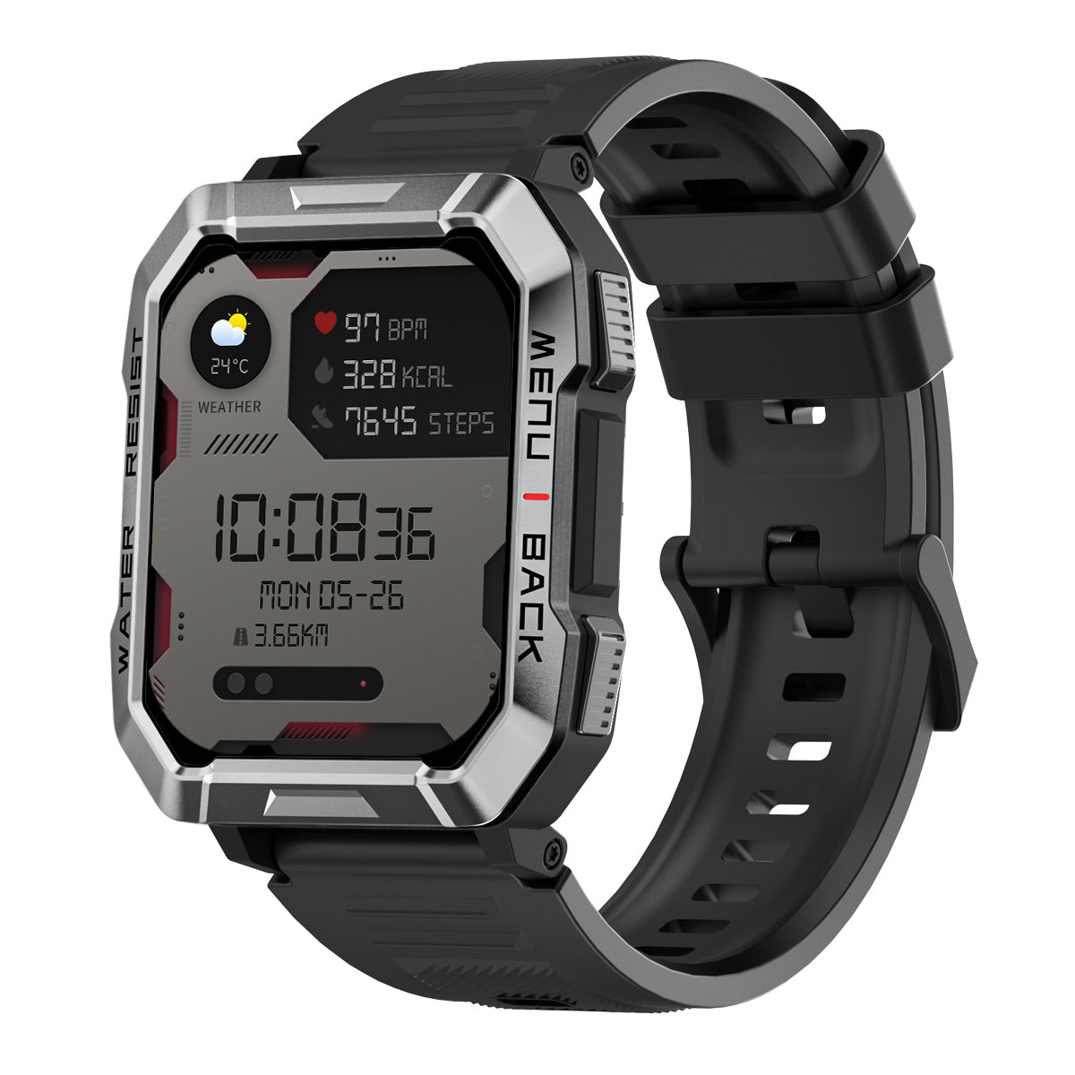 Blackview W60 - Orologio intelligente da esterno Campass con torcia LED da 2,01 pollici 900mAh