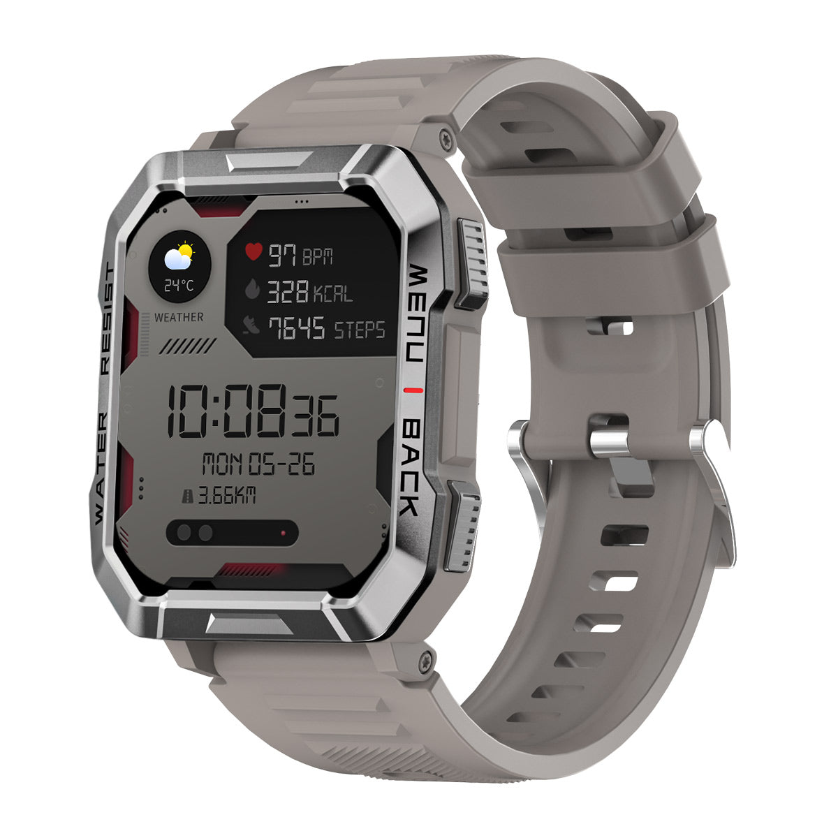 Blackview W60 - Orologio intelligente da esterno Campass con torcia LED da 2,01 pollici 900mAh