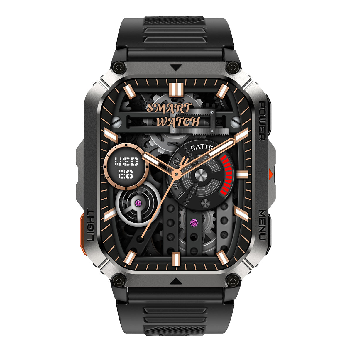 Blackview W70 Pro - Orologio intelligente per sport all'aria aperta con torcia LED integrata da 2,01 pollici e 900 mAh
