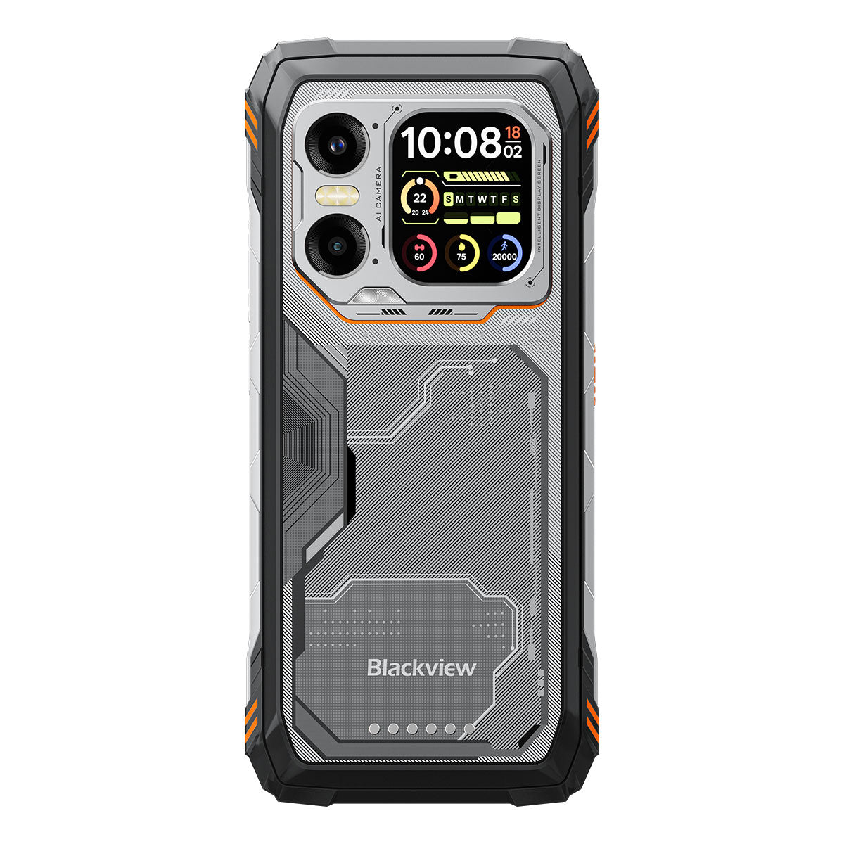 Blackview XPLORE 1 - Telefono robusto 5G AI con display principale da 6,78" a 120 Hz e secondario da 2,01", torcia elettrica da 20000 mAh e 170 LM