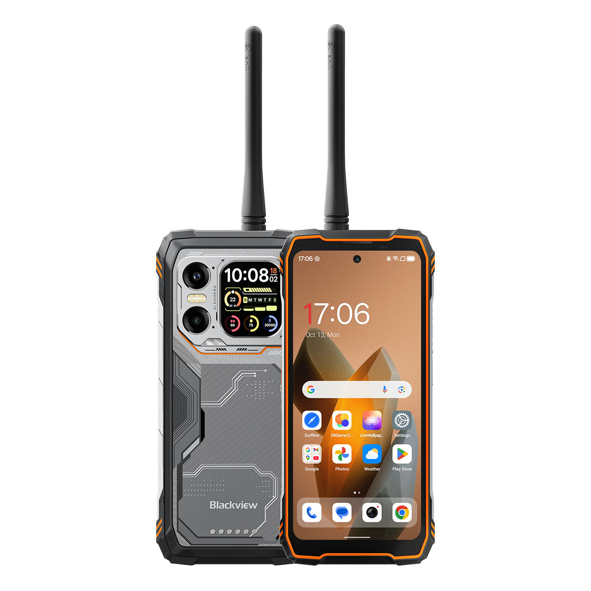 Blackview XPLORE 1 Walkie Talkie - Cellulare walkie-talkie 5G rinforzato con display principale da 6,78" a 120 Hz e secondario da 2,01" e batteria da 20000 mAh