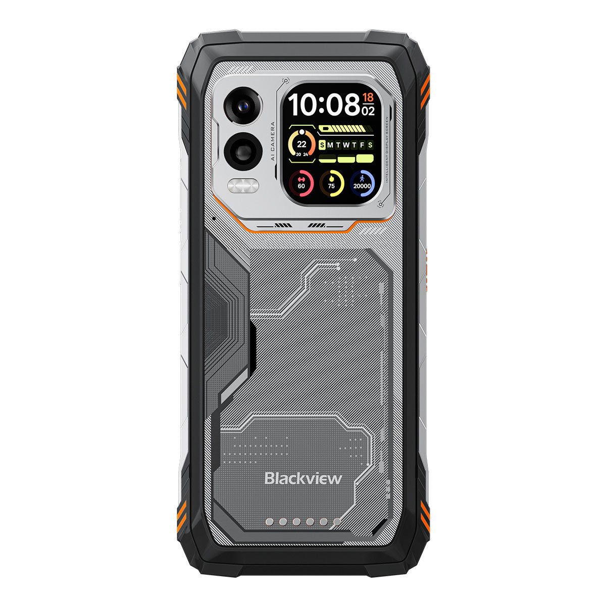 Blackview XPLORE 1 Pro - Telefono rugged 5G con termocamera, display principale da 6,78" a 120Hz e display secondario da 2,01", batteria da 20000 mAh e torcia da 170 lumen.