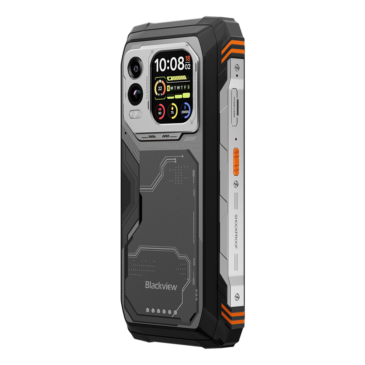 Blackview XPLORE 1 Pro - Telefono rugged 5G con termocamera, display principale da 6,78" a 120Hz e display secondario da 2,01", batteria da 20000 mAh e torcia da 170 lumen.