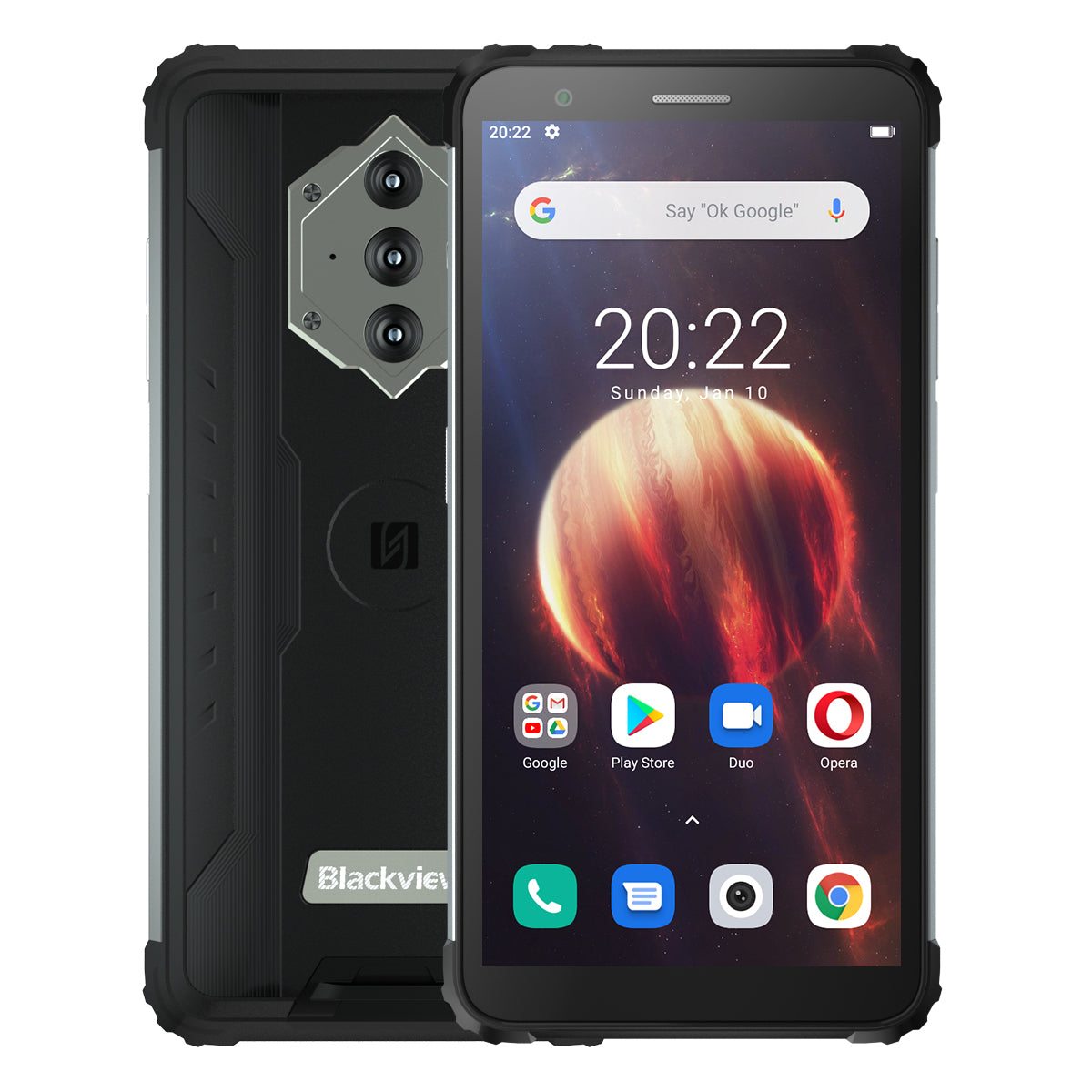 Blackview BV6600 - Smartphone Rugged con Grande Batteria 8580mAh, 4GB RAM 64GB ROM, 4G Dual SIM,NFC/GPS/OTG/Fingerprint