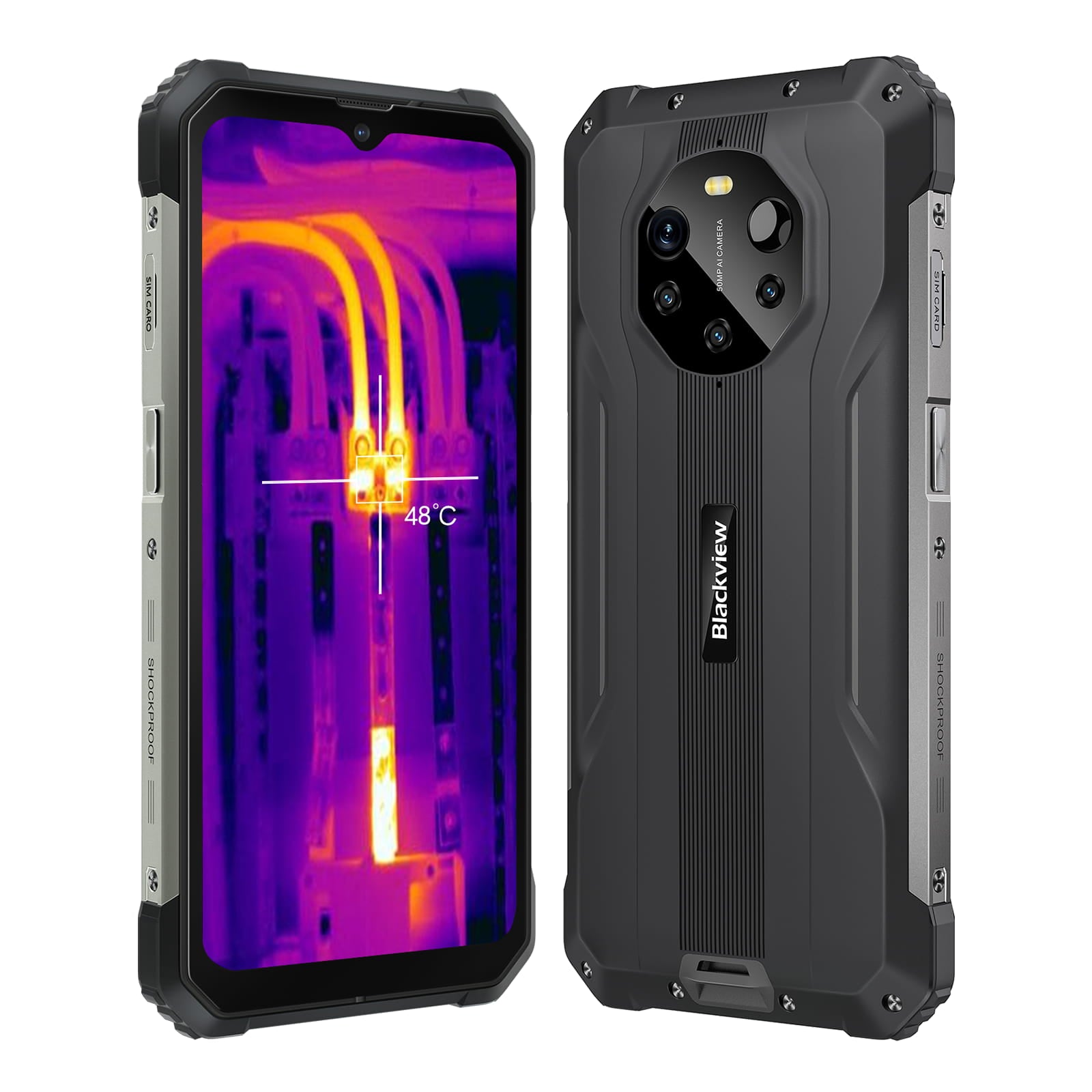 Blackview BL8800 Pro - 5G Termocamera Smartphone Rugged, Termico di FLIR®,5G,8+128 GB,Grande Batteria 8380 mAh