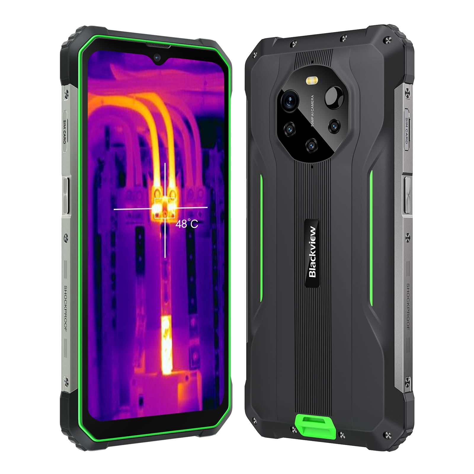 Blackview BL8800 Pro - 5G Termocamera Smartphone Rugged, Termico di FLIR®,5G,8+128 GB,Grande Batteria 8380 mAh