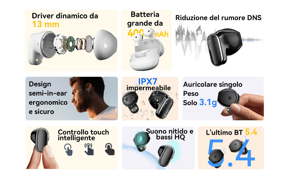 Auricolari TWS semi-in-ear Blackview AirBuds 20