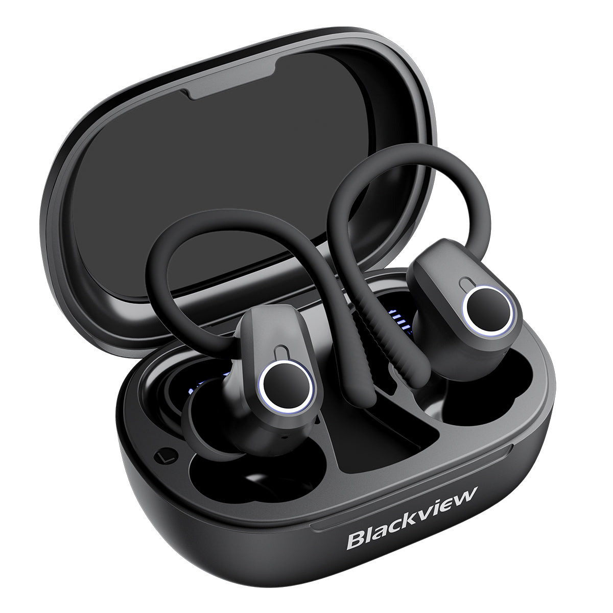 Blackview AirBuds 60 - Auricolari TWS semi-in-ear Bluetooth 5.3 impermeabili IPX4 con ganci per le orecchie