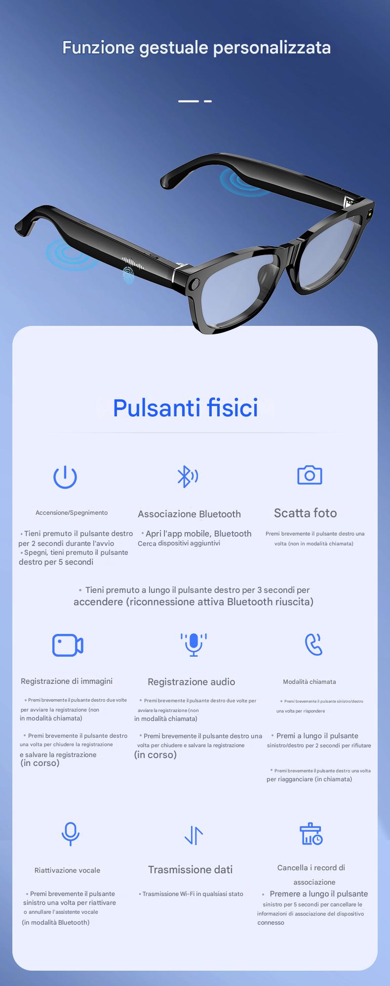 Occhiali intelligenti Blackview BV100 AI