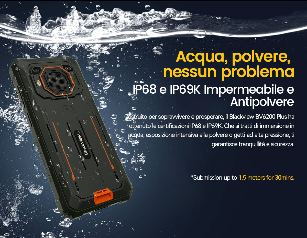 Blackview BV6200 Plus 4G Telefono cellulare robusto