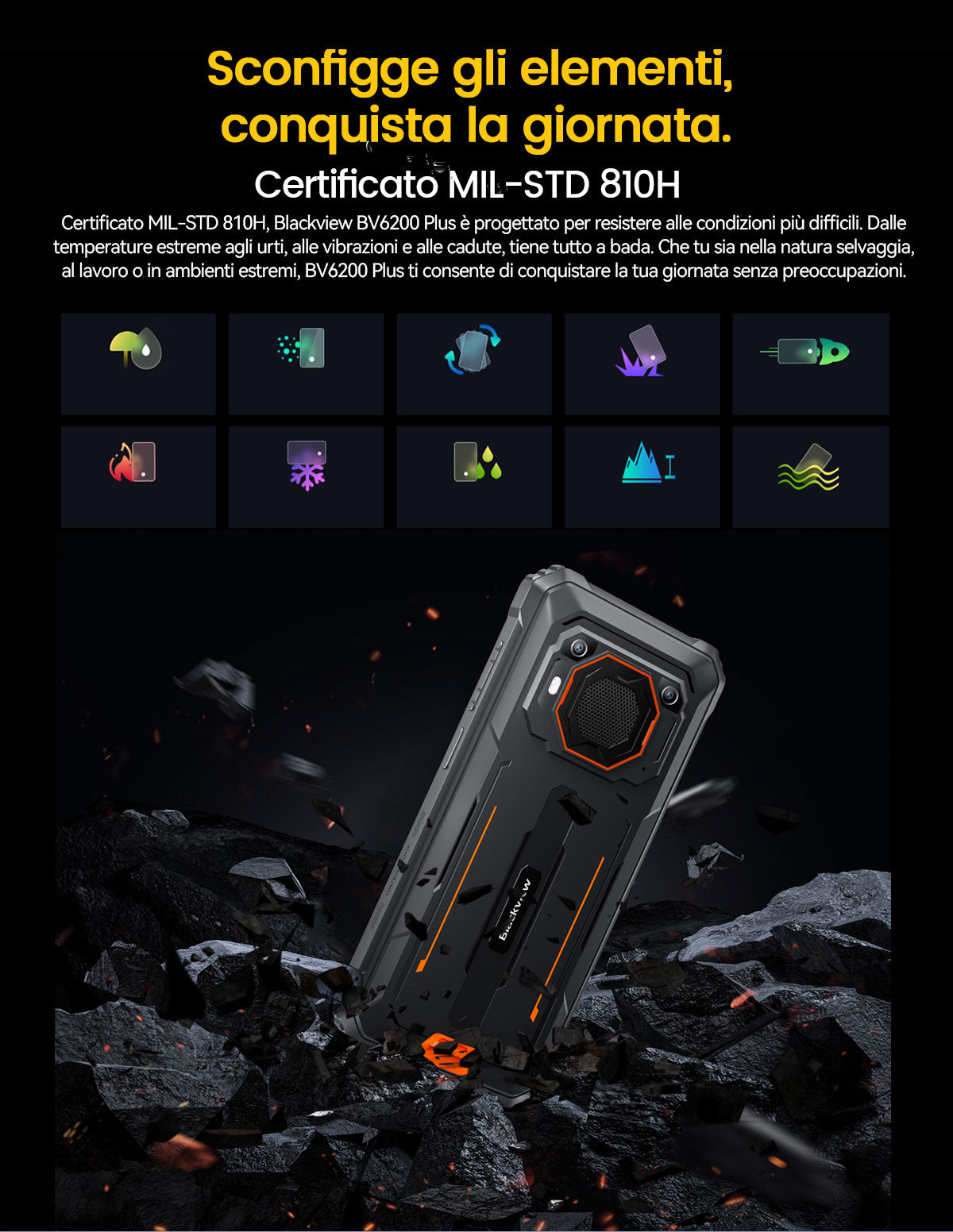Blackview BV6200 Plus 4G Telefono cellulare robusto