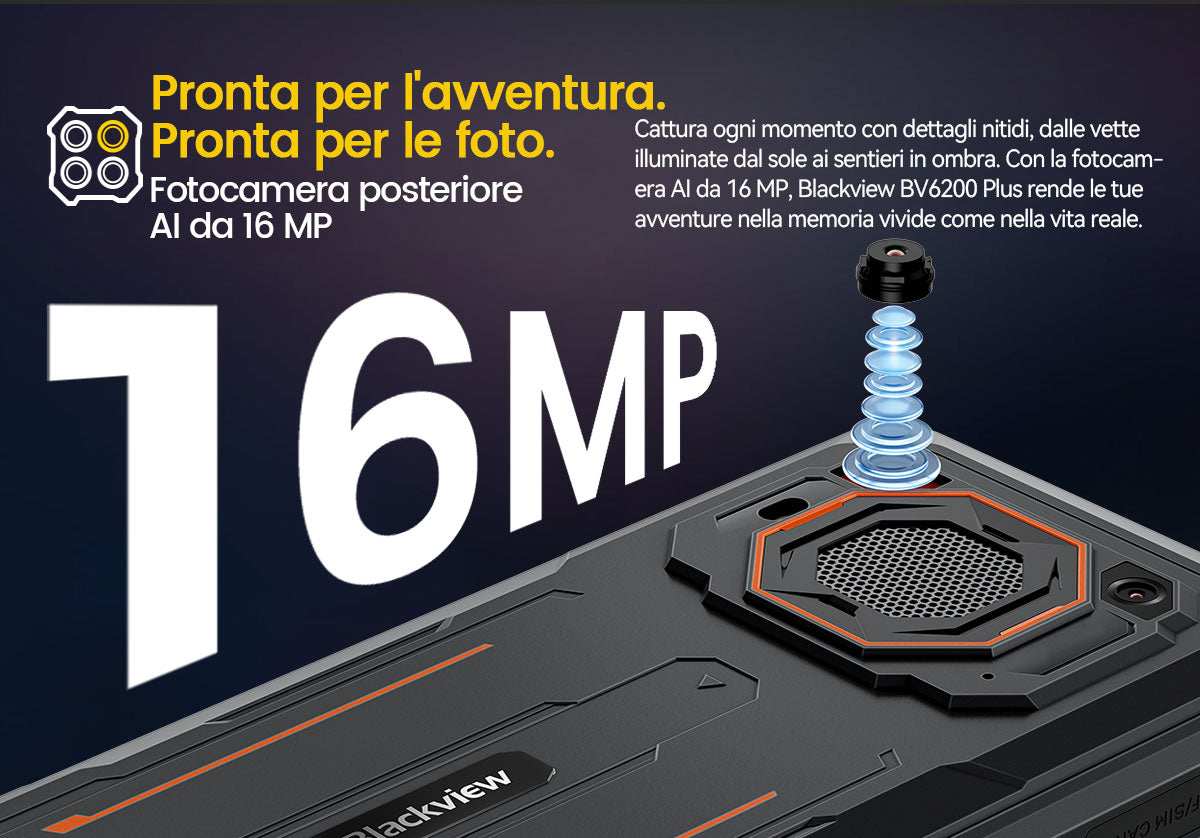 Blackview BV6200 Plus 4G Telefono cellulare robusto