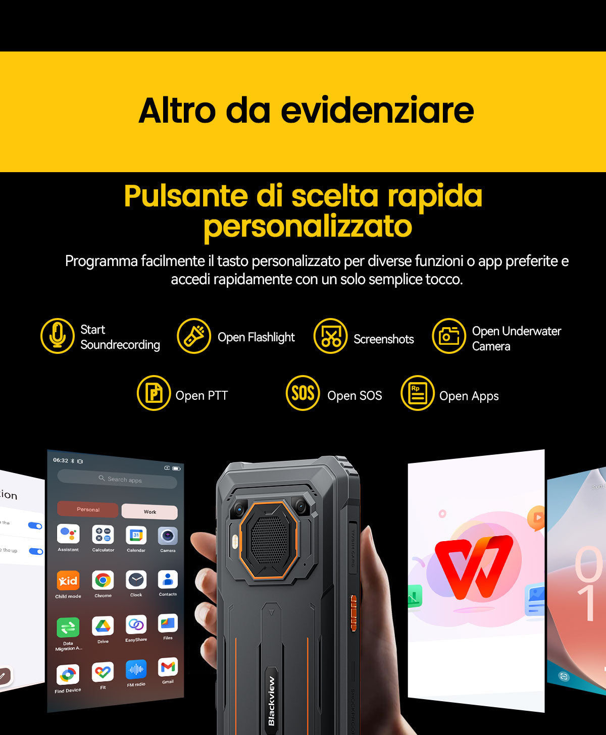 Blackview BV6200 Plus 4G Telefono cellulare robusto
