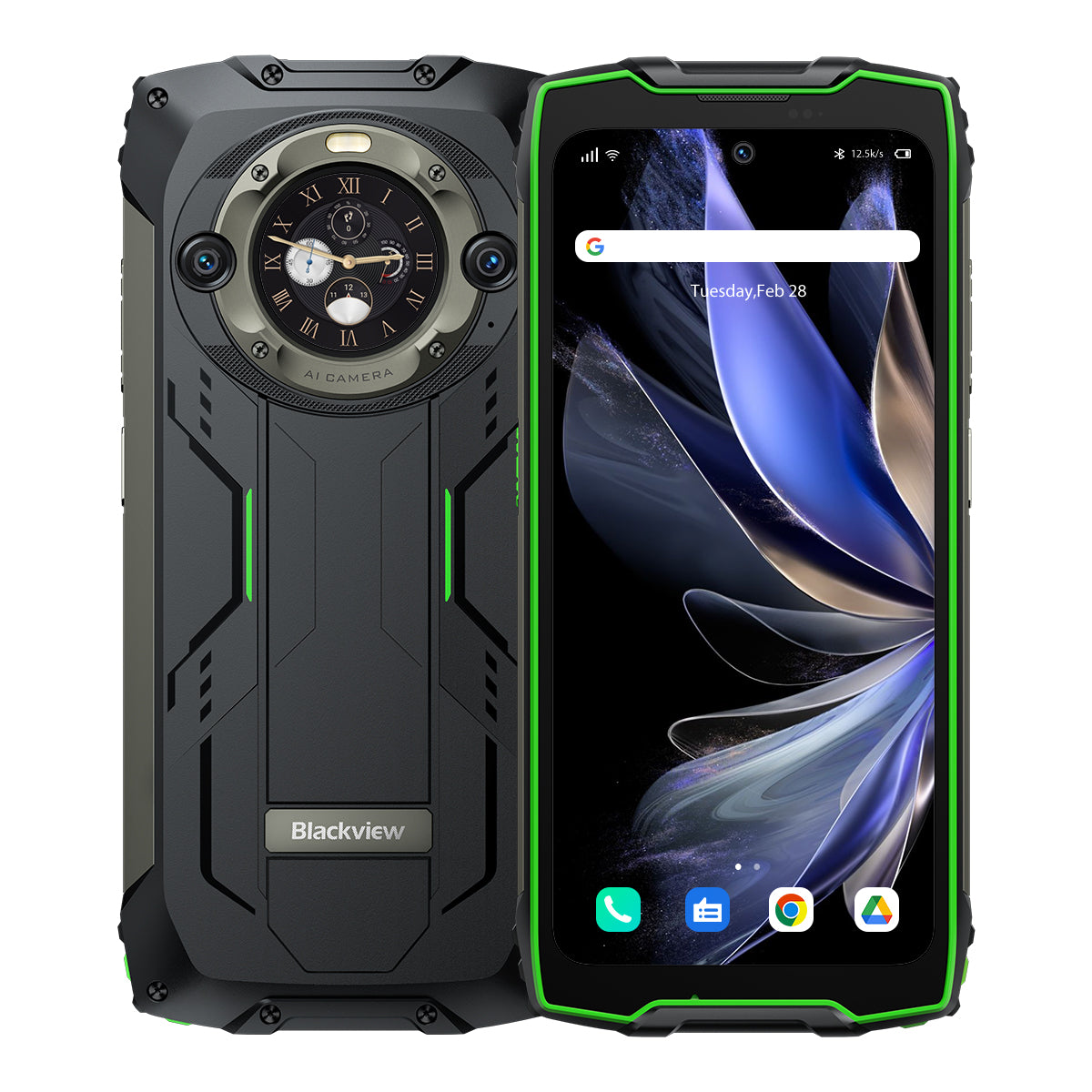 Blackview BV9300 Pro - Display principale da 6,7 pollici e secondario rotondo da 1,3 pollici Torcia integrata da 100LM 8/12 GB+256 GB 15080 mAh Telefono rinforzato 4G