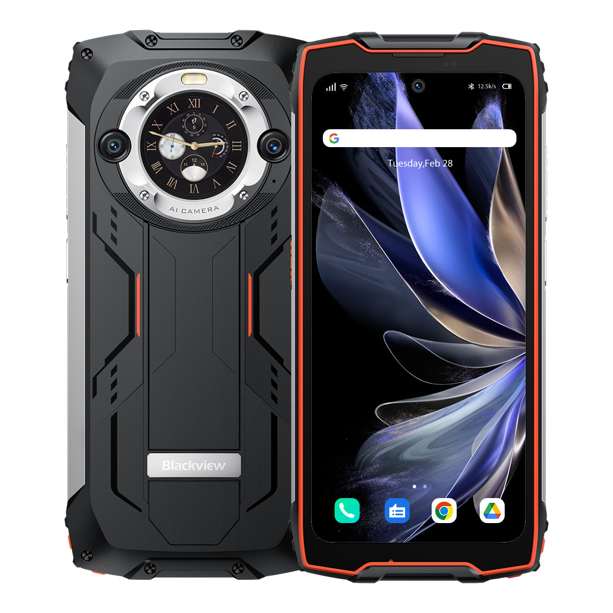 Blackview BV9300 Pro - Display principale da 6,7 pollici e secondario rotondo da 1,3 pollici Torcia integrata da 100LM 8/12 GB+256 GB 15080 mAh Telefono rinforzato 4G