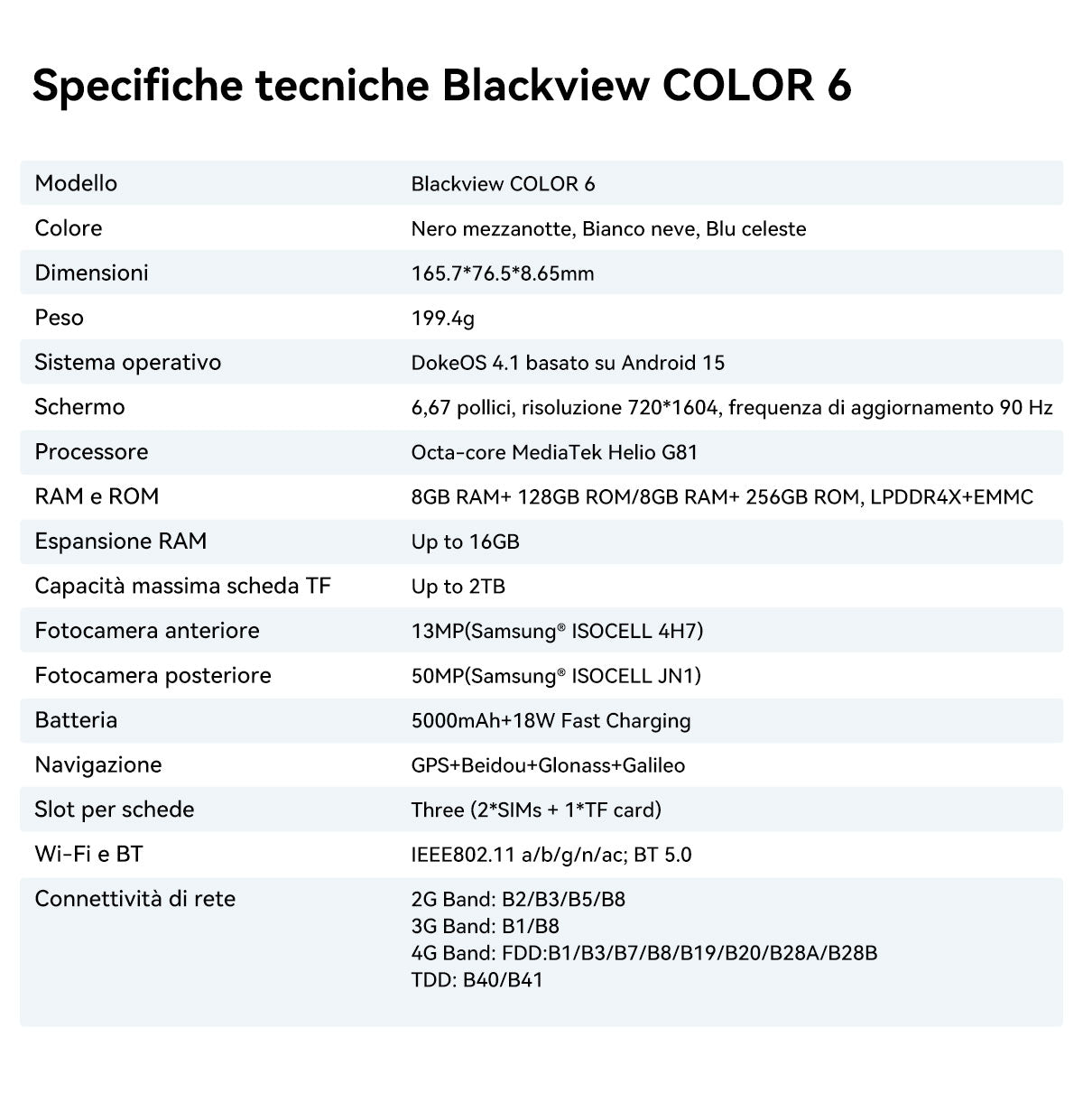 Blackview Color 6
