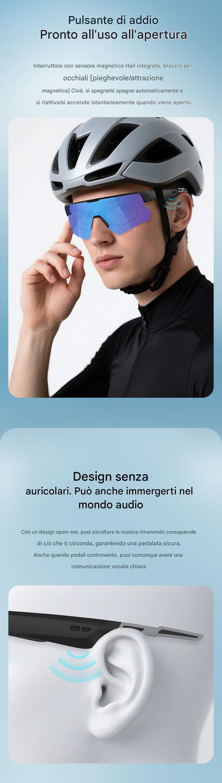 Occhiali intelligenti UV Blackview D2 per sport all'aria aperta