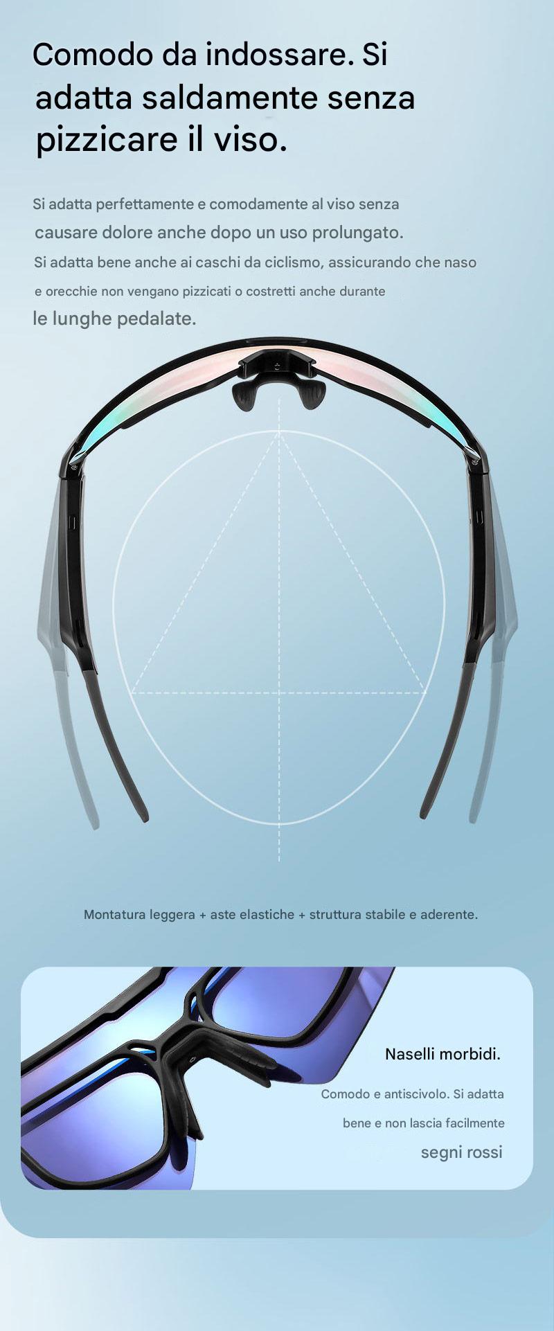 Occhiali intelligenti UV Blackview D2 per sport all'aria aperta