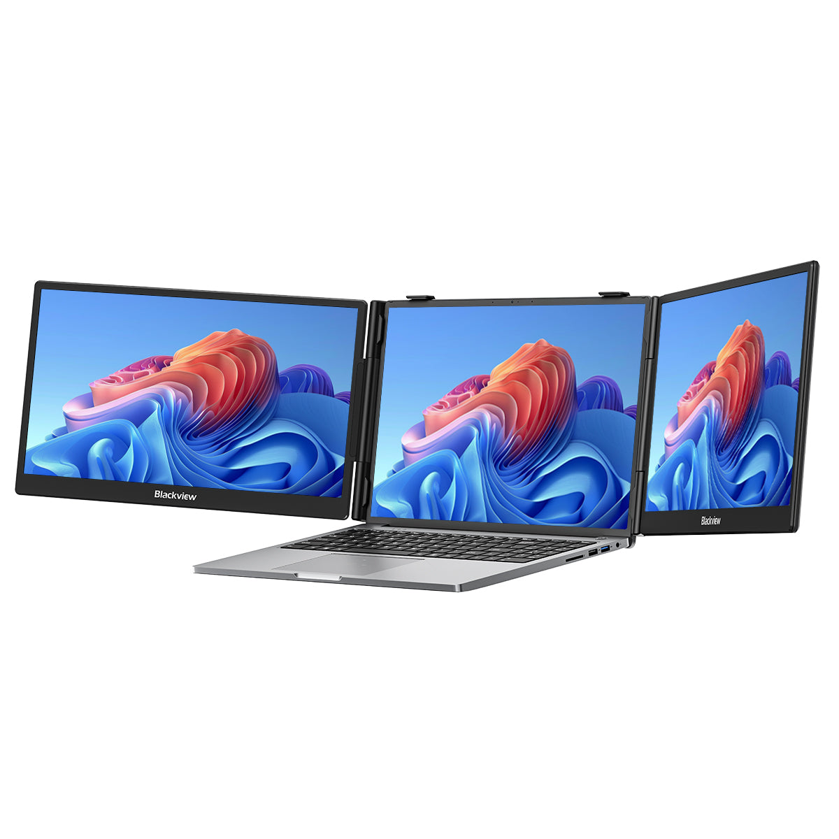 Blackview DCM5 - Schermo Doppio Portatile 14 Pollici per Laptop - Estensione Monitor USB-C con Altoparlanti Integrati