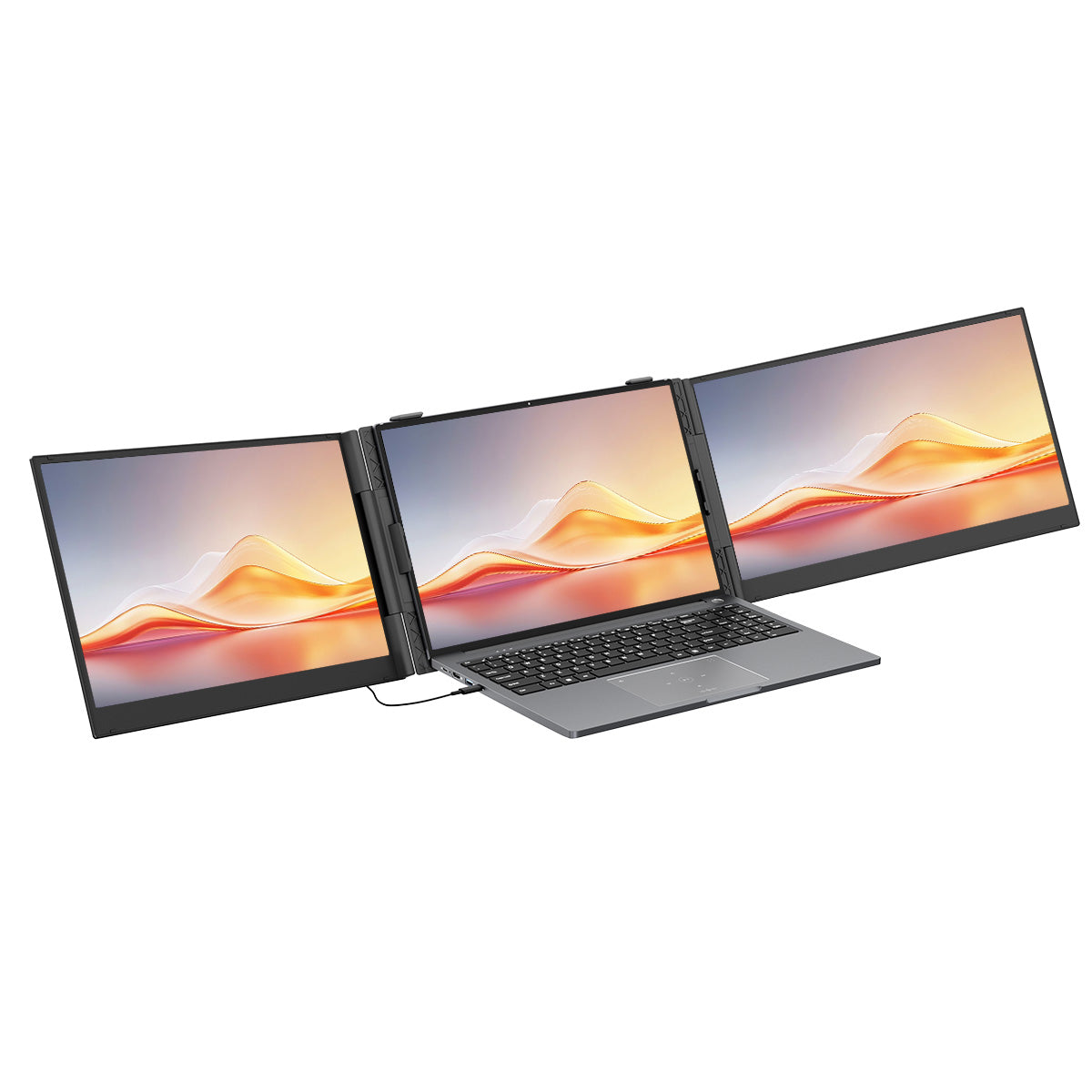 Blackview DCM6 Pro - Espansore Schermo Doppio 14" Portatile – 2 Porte USB-C, Per Laptop, Produttività Ufficio e Gaming