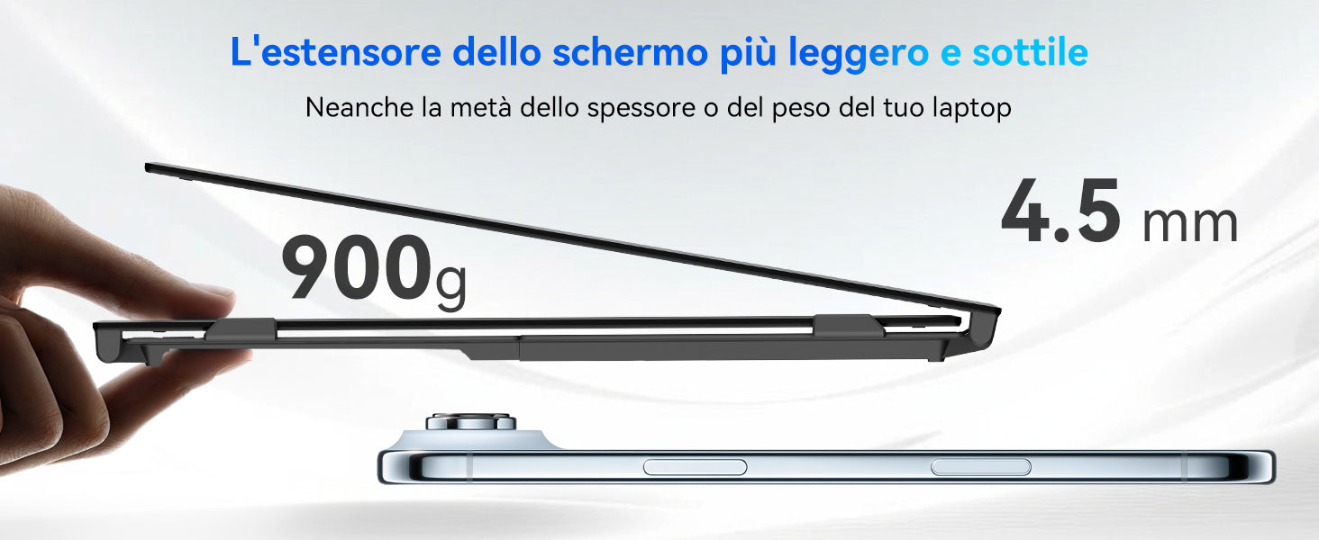 Blackview DCM6 Pro, estensore per doppio monitor da 14 pollici per laptop.