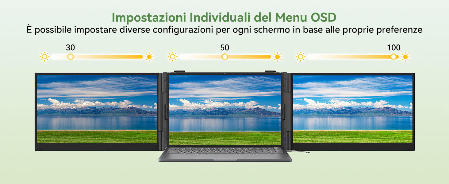 Blackview DCM8 Pro, estensore per doppio monitor da 15,6 pollici per laptop.
