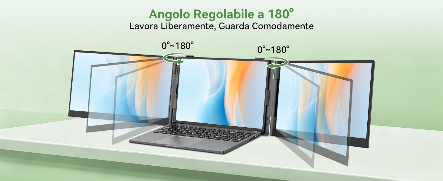 Blackview DCM8 Pro, estensore per doppio monitor da 15,6 pollici per laptop.