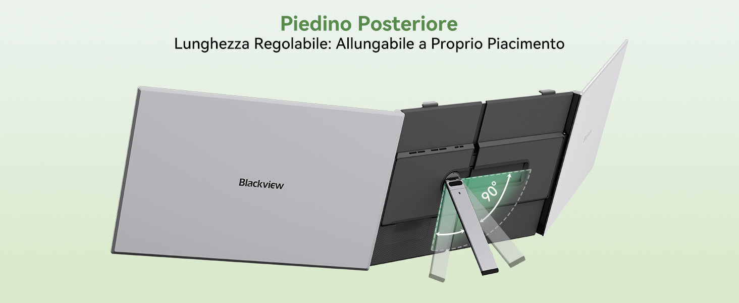 Blackview DCM8 Pro, estensore per doppio monitor da 15,6 pollici per laptop.