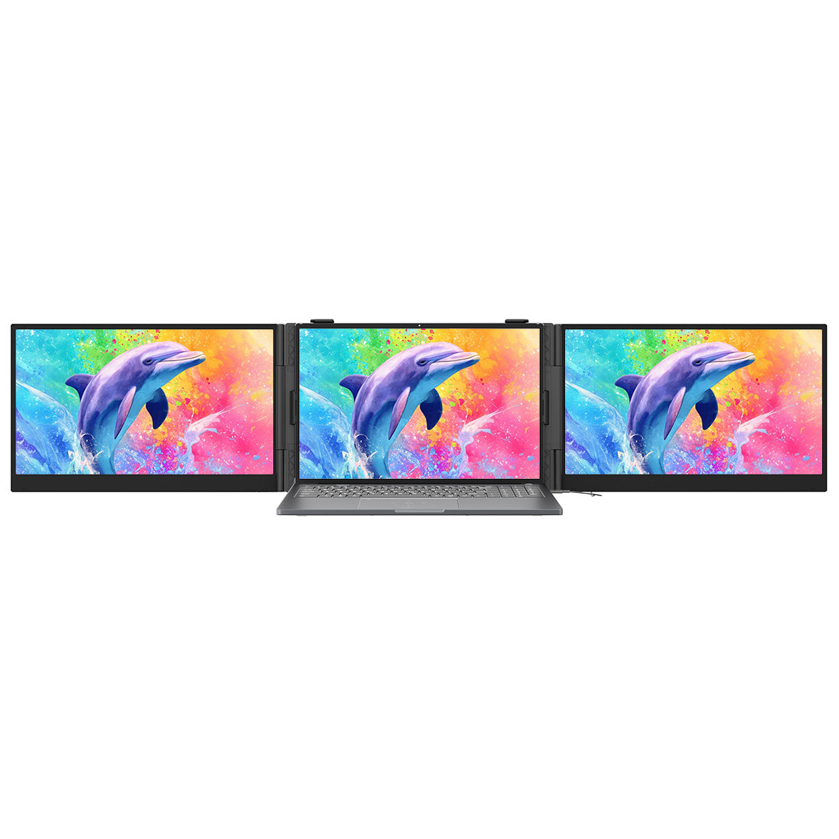 Blackview DCM8 Pro - Doppio Schermo Esterno Portatile 15,3" per Laptop – Monitor 2-in-1 con 2 Porte USB-C, Display Full HD IPS