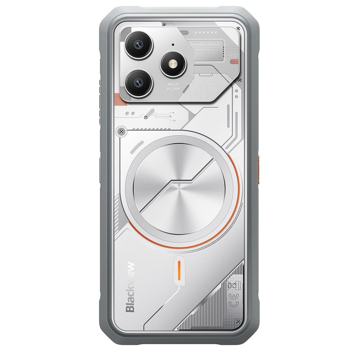 Blackview FORT 100 - Cellulare Robusto 4G Sottile 6,56" – Processore MediaTek Helio G81, 8+128 GB, Batteria 5000 mAh, Fotocamera Doppia 16+13 MP