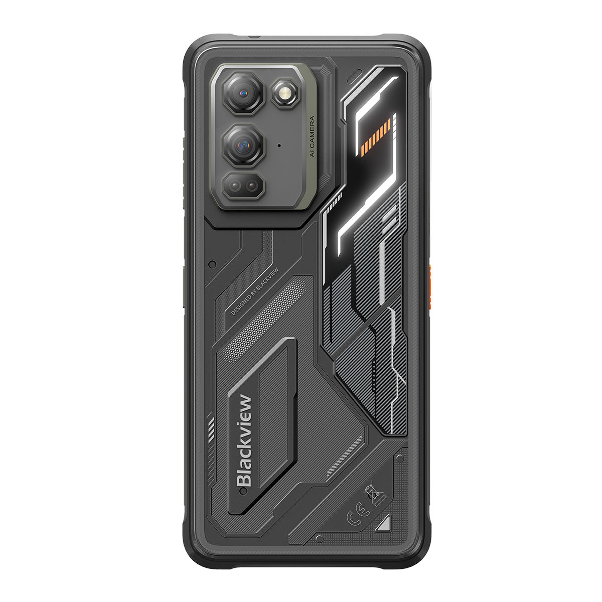 Blackview FORT 200 - Smartphone 4G Robusto con Ricarica Wireless - Schermo 6,78" Helio G100 - Batteria 5000mAh - Doppia Fotocamera Visione Notturna 108MP