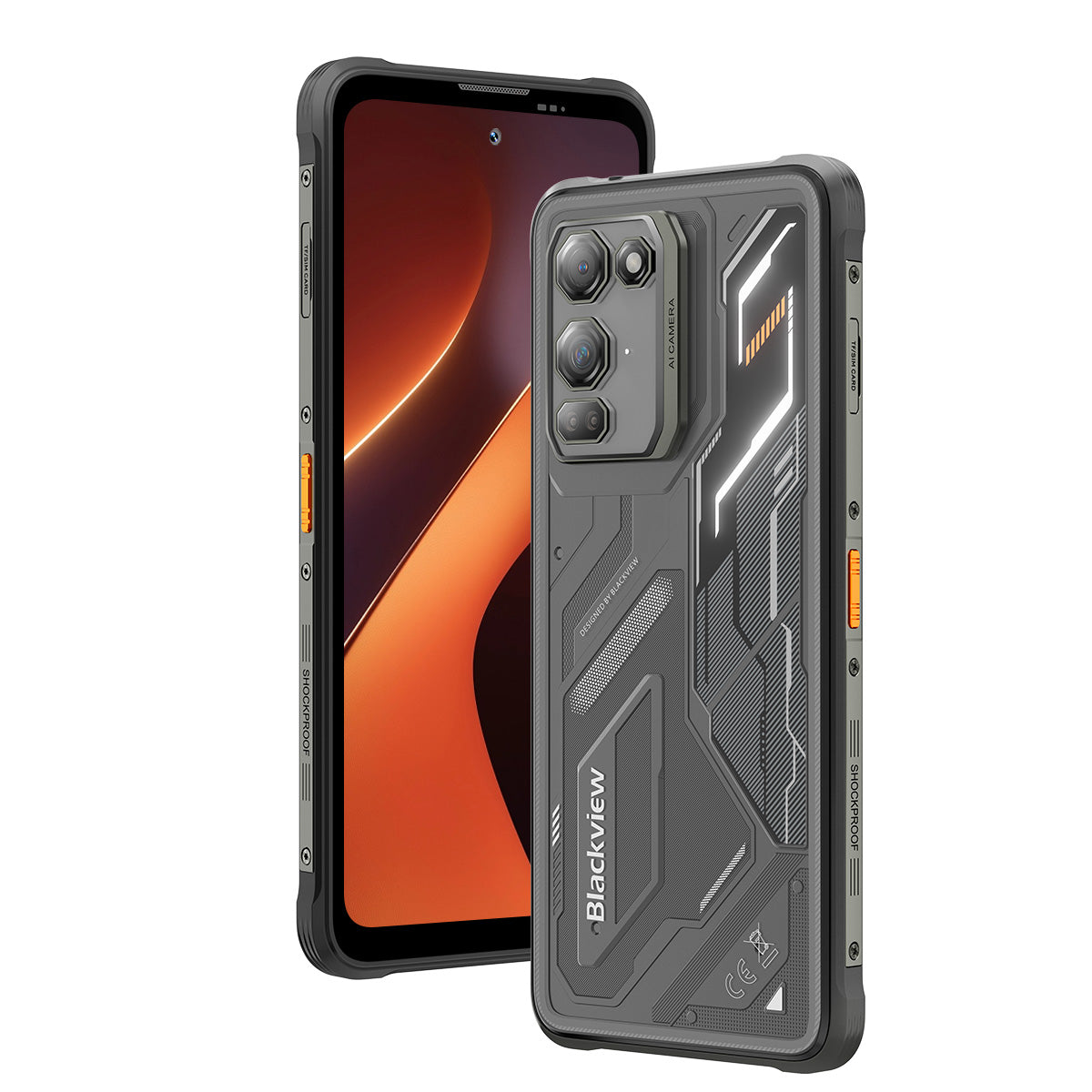 Blackview FORT 200 - Smartphone 4G Robusto con Ricarica Wireless - Schermo 6,78" Helio G100 - Batteria 5000mAh - Doppia Fotocamera Visione Notturna 108MP